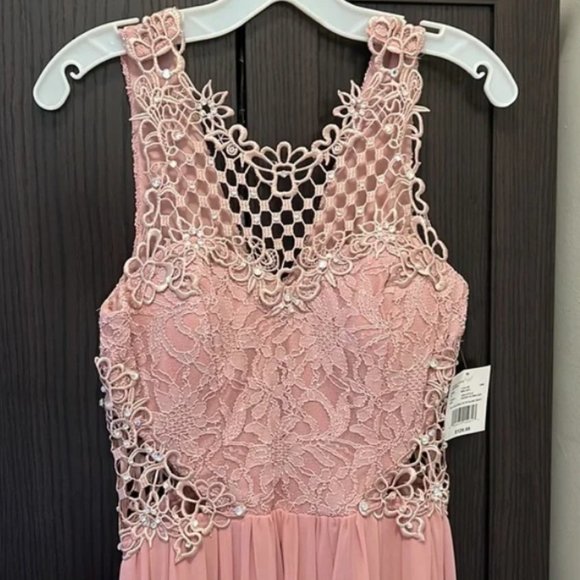 City Studio Embellished Illusion Tulip Gown - Picture 12 of 15